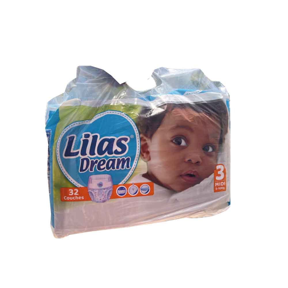 Couche bébé Lilas taille 3 Midi 5 à 10kg