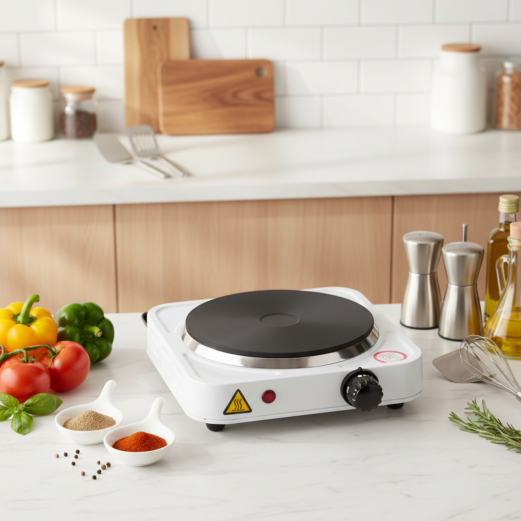 Plaque chauffante électrique  - Poêle de cuisson portable 1000W