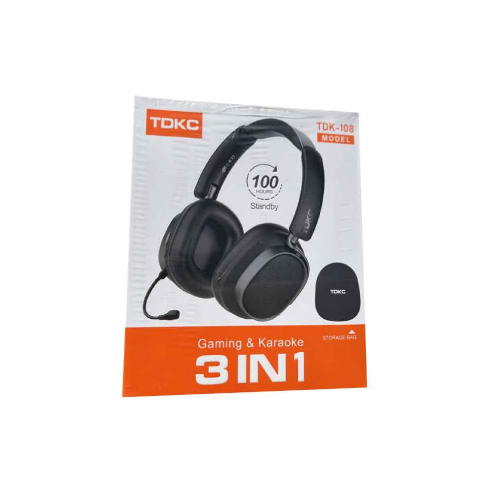 Casque gaming karaoké TDK 108 - Sans fil 3 en 1