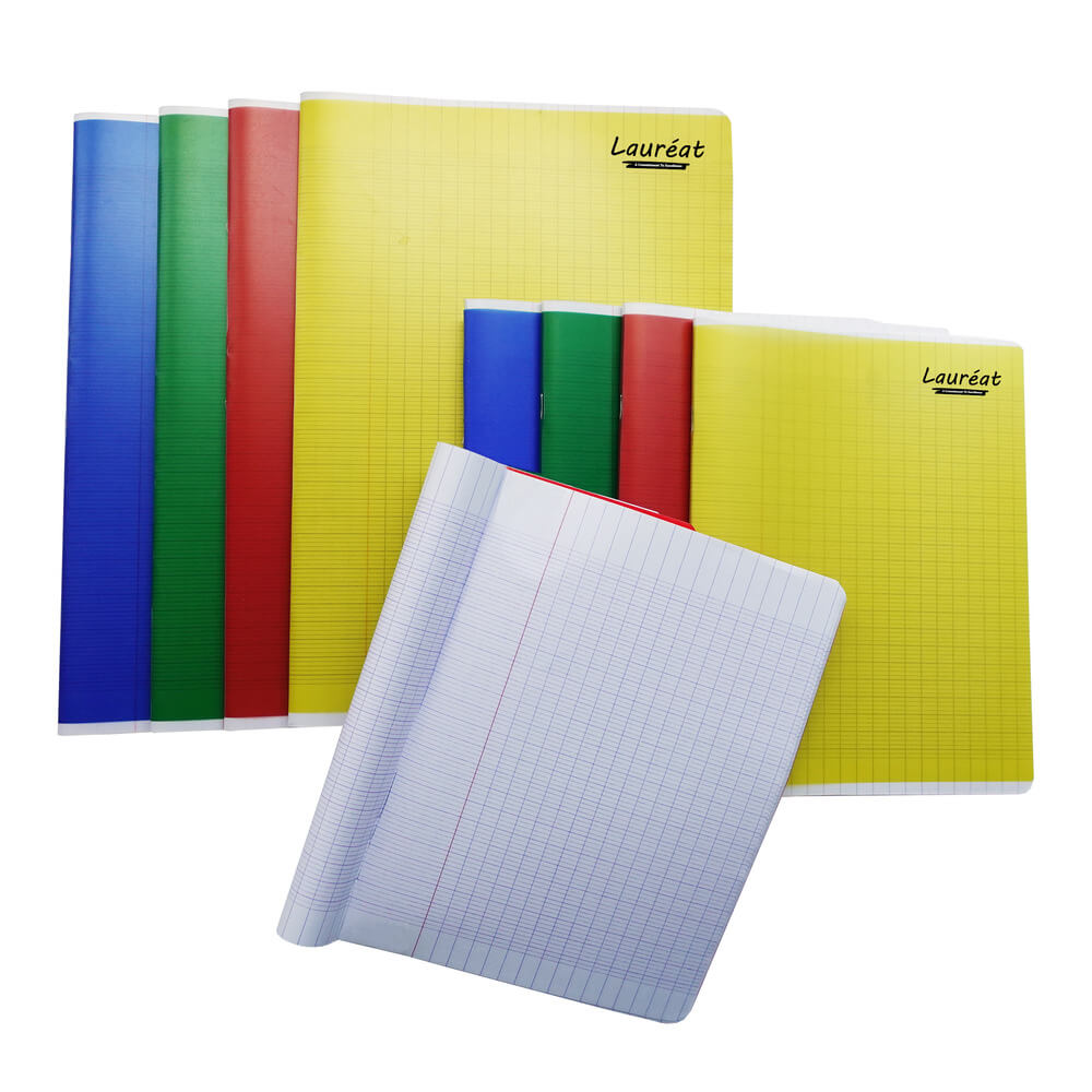 Cahier 96 pages couverture plastique - 17 x 22cm - 60 Gsm