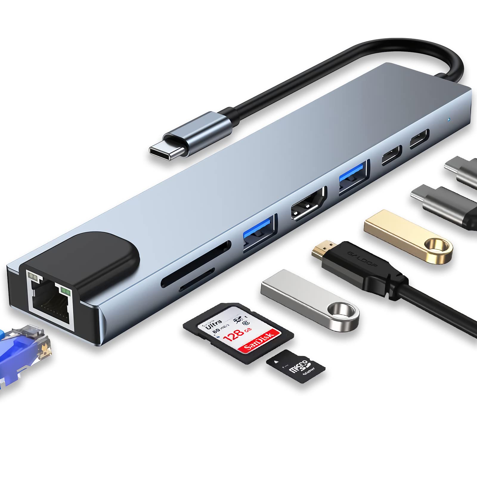 Hub USB C 8 ports