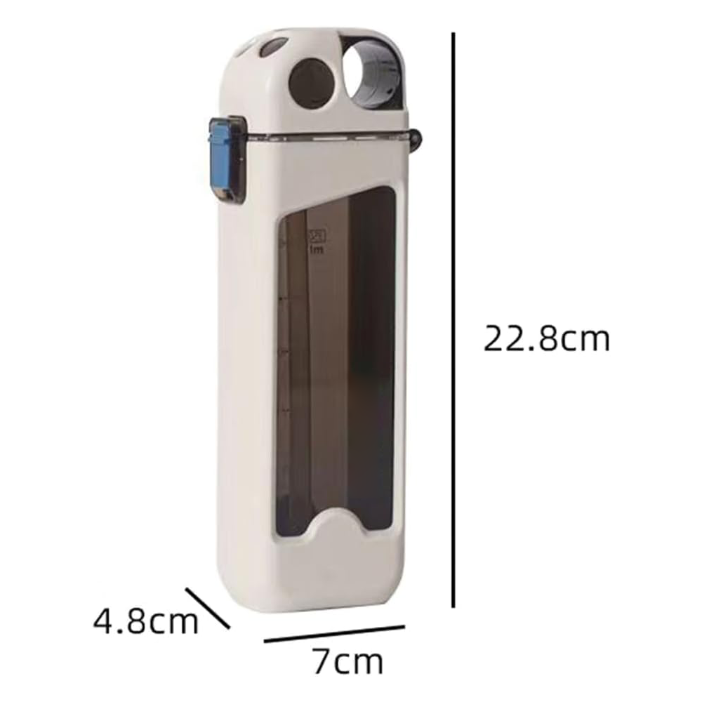 Gourde Bouteille d'Eau 350ml avec Paille Rétractable et Poignée — vue 2