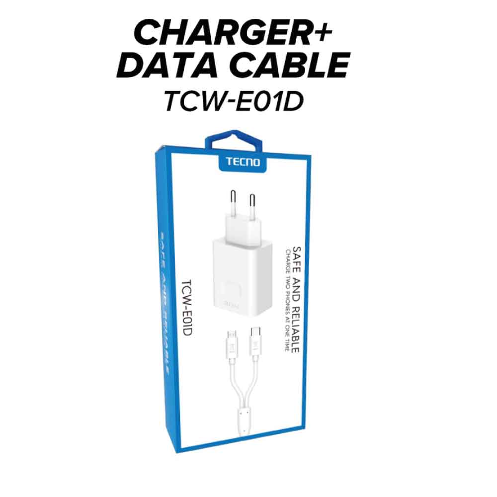 Chargeur Téléphone Tecno Type C et Android TCW-E01D 