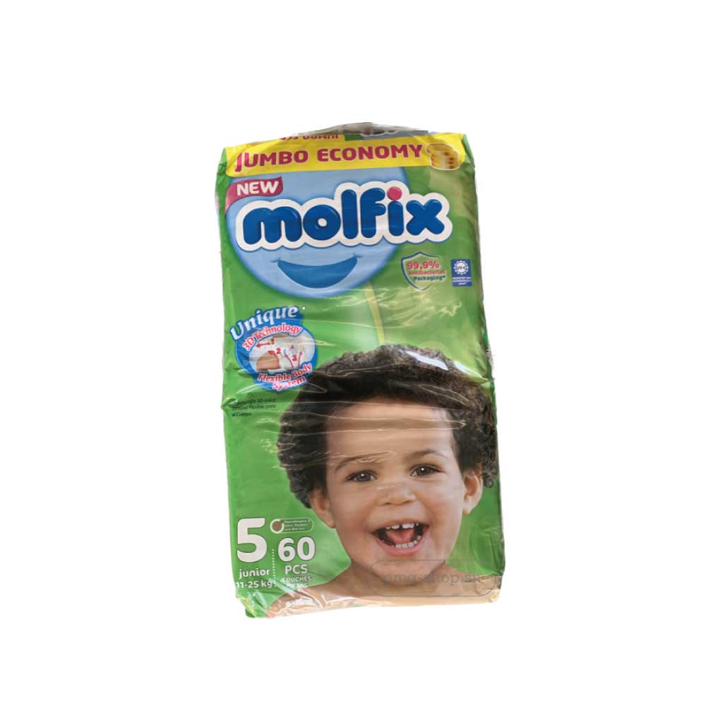 Couche Molfix Taille Cinq Jumbo Economy - Idéale pour Bébés Actifs