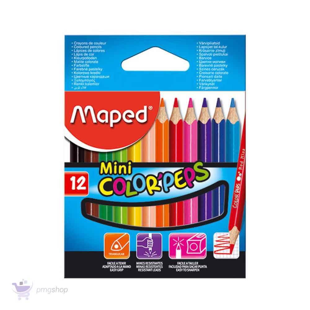 Crayon couleurs color'peps mini strong (Bte de 12) - Maped