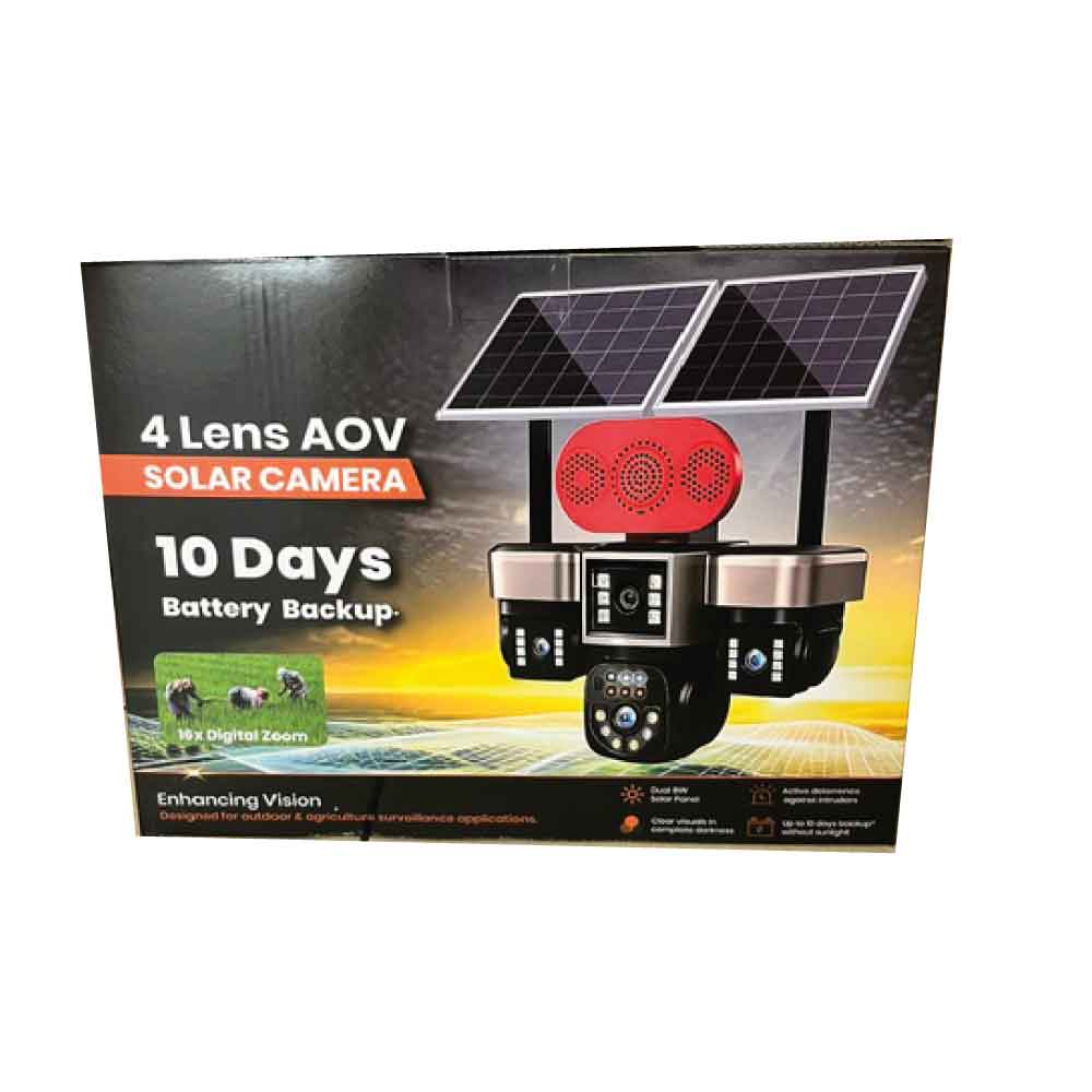 Caméra de surveillance solaire 4 AOV & 4G