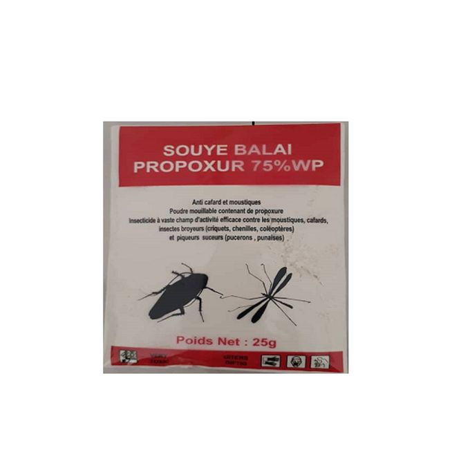 Souye Balai Propoxur 75% WP Poudre anti cafard