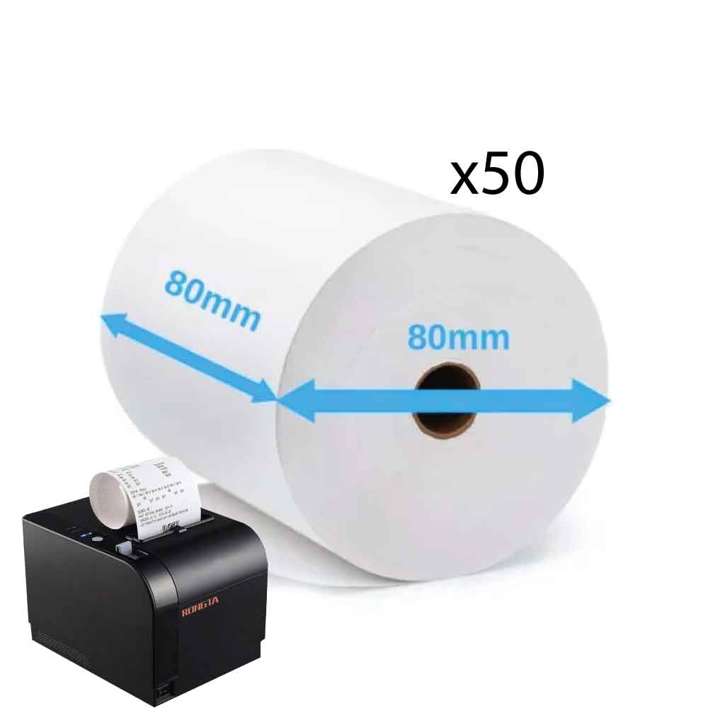 Papier Thermique 80mm - Rouleau  Reçus et Tickets