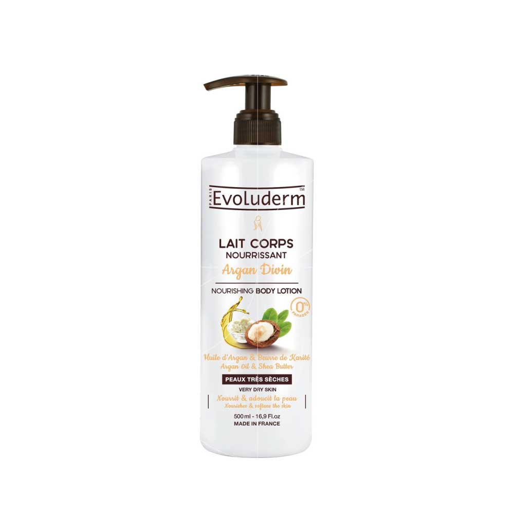 Evoluderm Lait de coprs nourissant - Huile d'argan et Beurre de karité