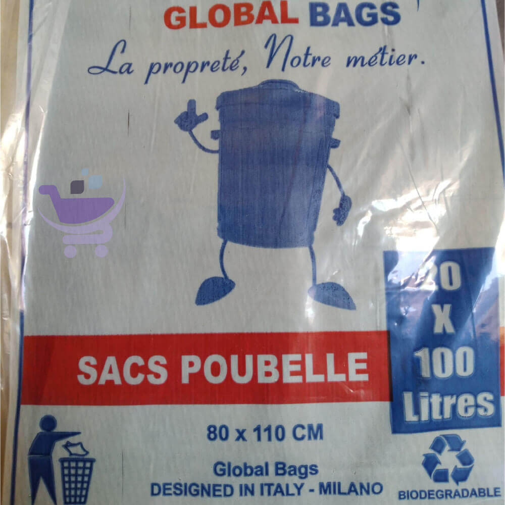 Sacs poubelles 100 L pack de 20