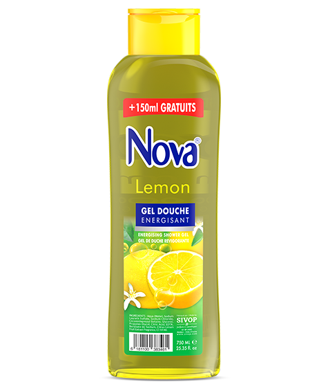 Gel douche energisant Lemon - Nova Pack de 4
