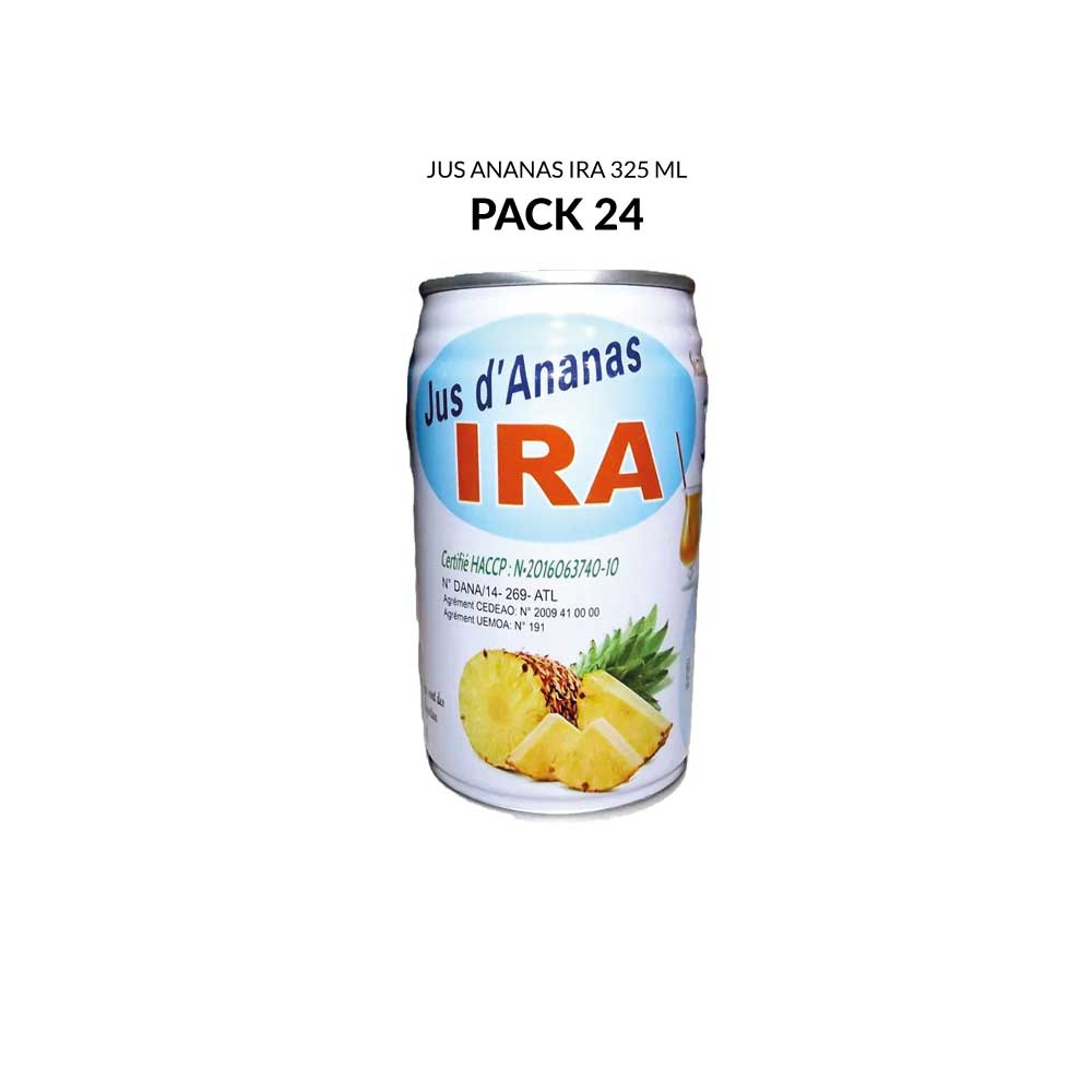 Jus anans Ira 100% Naturel - Pack de 24 cannette de 325ml