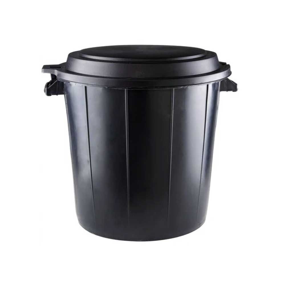 Poubelle Plastique Simpa avec Couvercle 80 Litres 