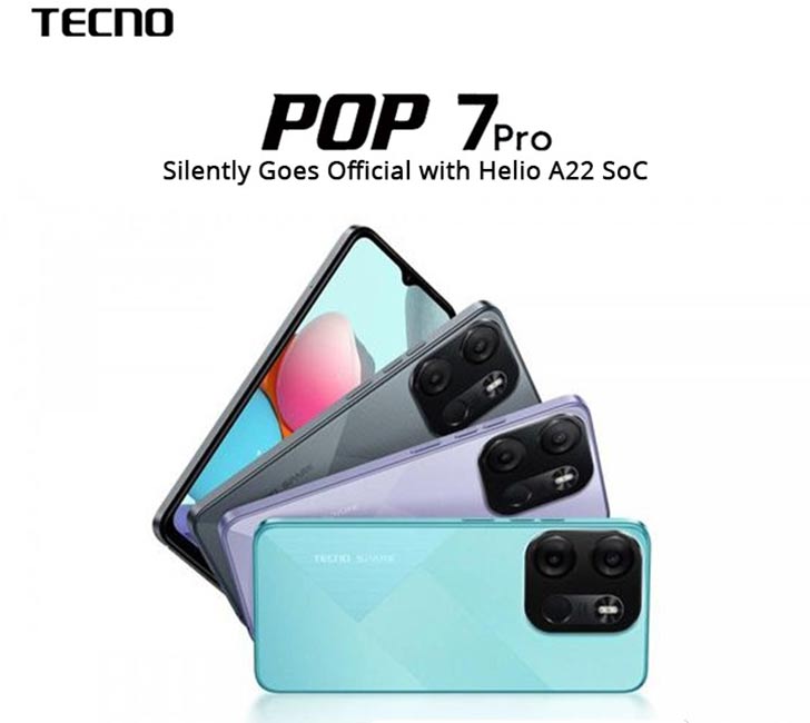 Tecno Pop 7 Pro - 64Go - Ram 4 - Ecran 6.56 pouces