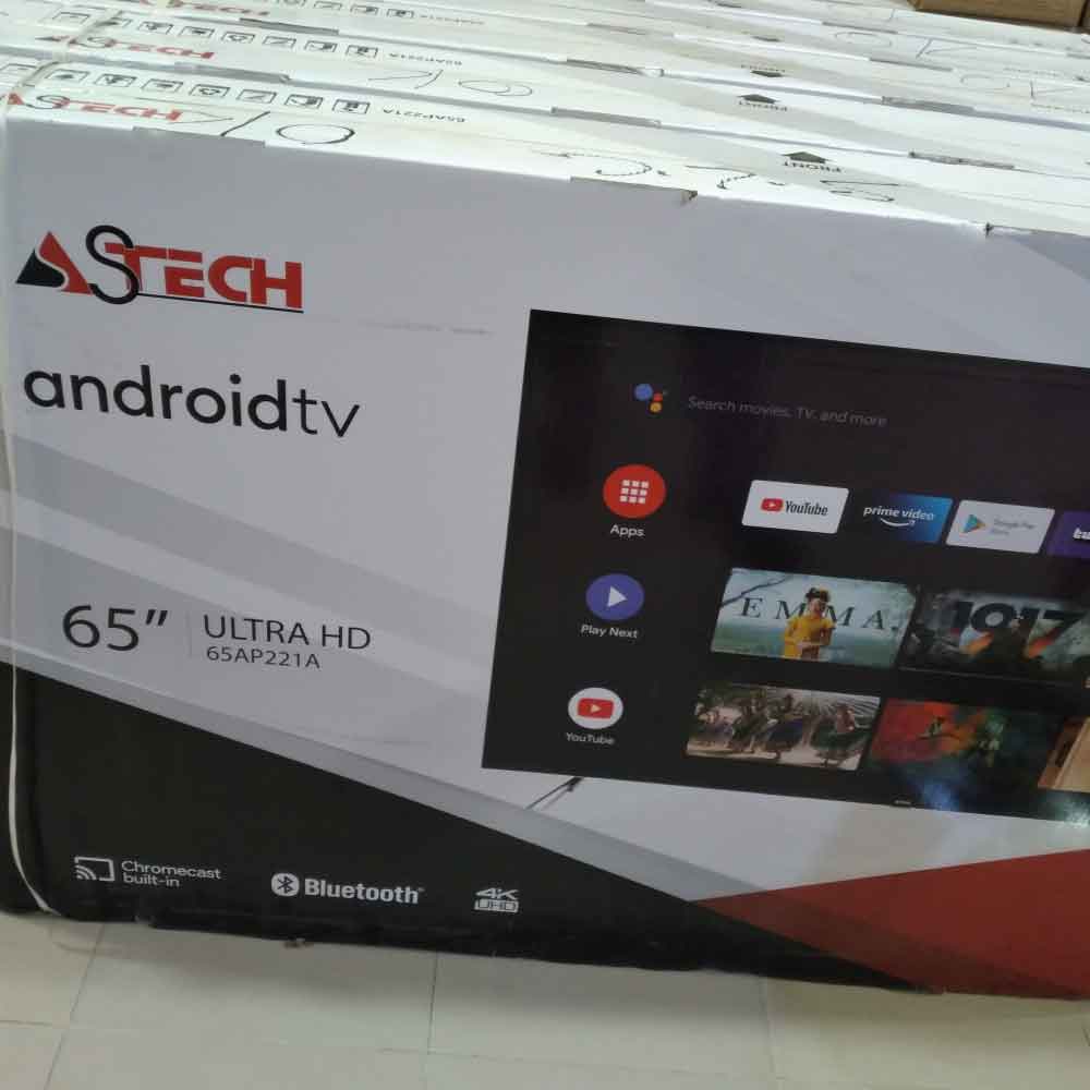 Tv AndroidTv Astech 65 pouces ULTRAHD