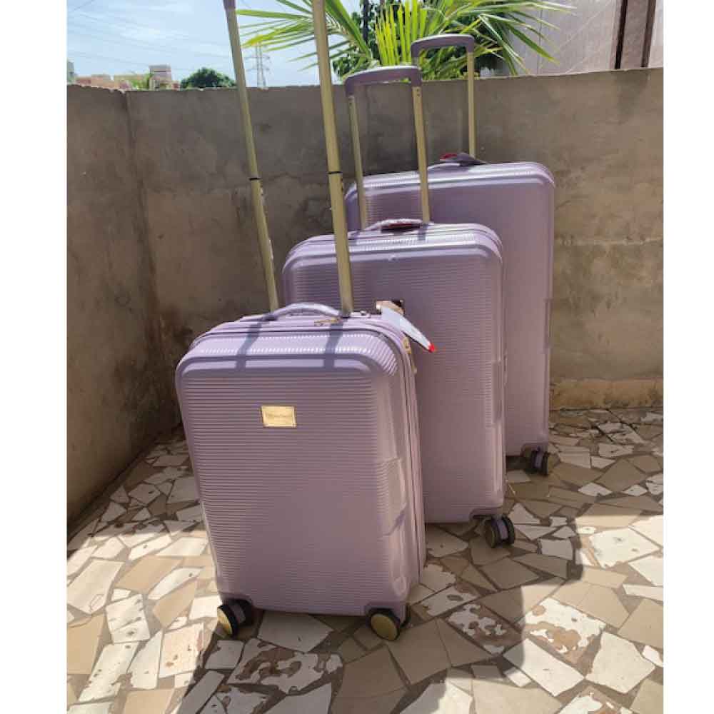 Valise de voyage série de 3 - Valise couleur mauve