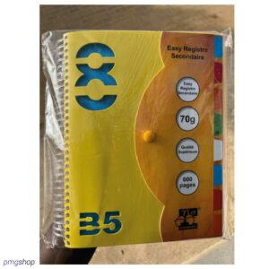 Cahier Registre B5 600pages 8 matières