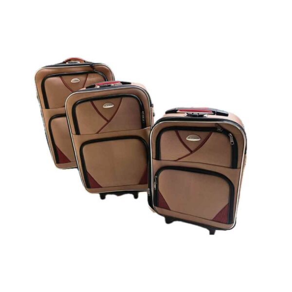 Valise de voyage ordinaire tissu serie de 3